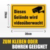Achtung Videoüberwachung Schild 20x30 cm aus ALU Verbund Platte, 3mm