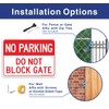 (2 pack) Faittoo No Parking Do Not Block Gate Sign,