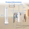 FAHKNS Four-Legged Clothes Drying Rack,Foldable Portable Laundry Drying Rack with