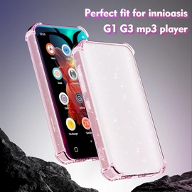 Aippdo Case for innioasis G1 G3 Mp3 Player,TPU Clear Cover for Mp3 Player Anti-Scratch Shock Absorption 4.0 inch Case Crystal Clear.