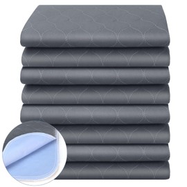 Incontinence Bed Pads [Pack of 4] 18” x 18” Washable Underpads- Absorbency Reusable Bedwetting Incontinence Pads for Kids, Adults, Elderly, and Pets - Waterproof Protective Pad for Sofa, Floor, Bed