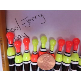 Unbranded 10 NEW WOOD SLIP FLOATS / BOBBERS PANFISH  ICE FISHING NO FREEZE UP ON LINE B142