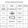 ZFYQ Garden Awning Mounting Kit, 40 Pieces Large Stainless Steel
