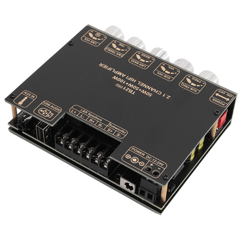 2.1 Channel Bluetooth Power Amplifier Board 50Wx2 Plus 100W Interference