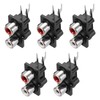 MECCANIXITY 5Pcs PCB Panel Mount AV Concentric Outlet 2 RCA