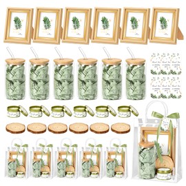 6 Sets Baby Shower Prizes for Game Winners Gift Set Wedding Bridal Shower Favors Including Glass Tumblers Picture Frames Scented Candles Coasters, Party Favors for Game Winners Adults Guests Prizes