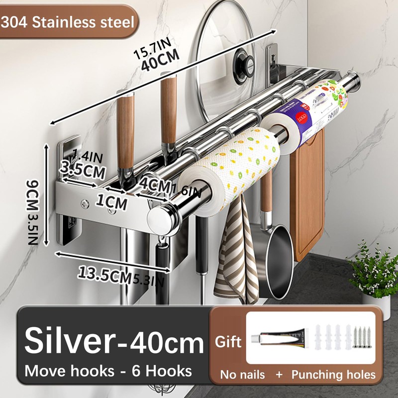 Hanging Wall Mount knife Wall Mount, Kitchen Organizer Storage Shelf