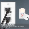 SOZULAMP Receptacle Outlet with Night Light,White Standard Decorator Electrical Wall