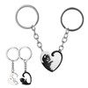 LKCCTK Pair Keychain, Couple Keyring, Cat, Heart Shape, Cute, Fashionable,