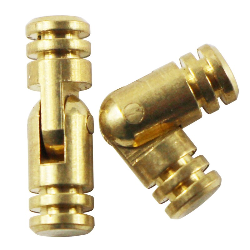 UOOOM 20 pcs Invisible Hinges Brass Tone Mini Hidden Cylindrical