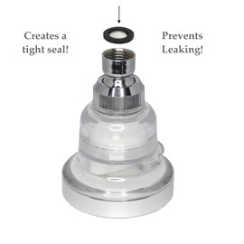 Shower Head Gasket - Rubber Washer - Creates A Seal to Prevent Leakage - with Wire Mesh Middle, Fits Universal Pipe (4 Pack) by Barclays Buys