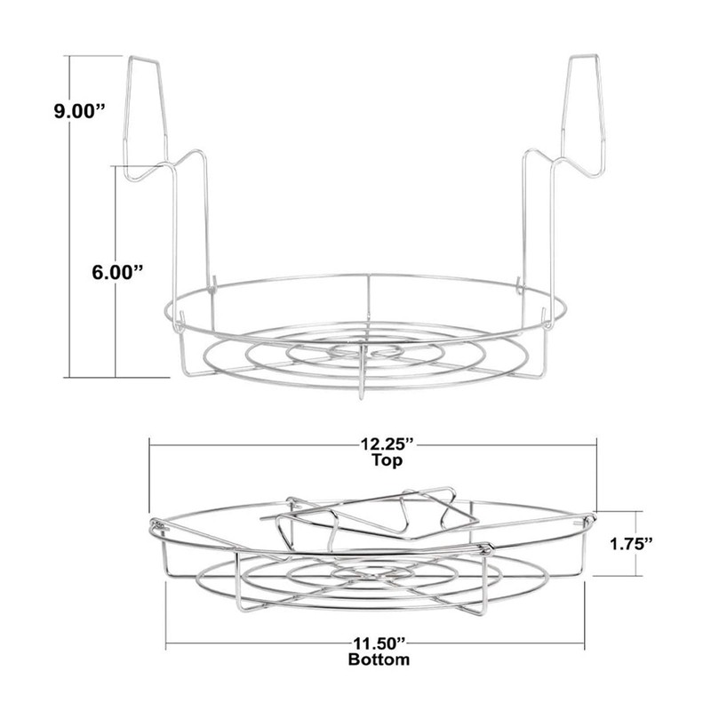 Canner Rack Stainless Steel, Holds 8 Pint or 7 Quart