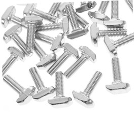 Mobestech 30pcs t Slot Bolt M6x20 Stainless Steel Drop-in Tee Bolts Hammer Head Bolt for 6mm T-Track CNC Router Accessories