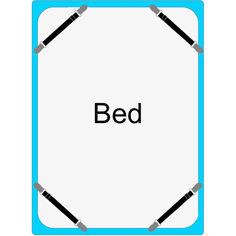 Boao 12 Pcs Bed Sheet Clips Straps Sheet Corner Straps