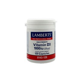 Lamberts Vitamin D3 Capsules – High Strength 1000iu Cholecalciferol – Immune, Bone & Muscle Support – 120 Capsules