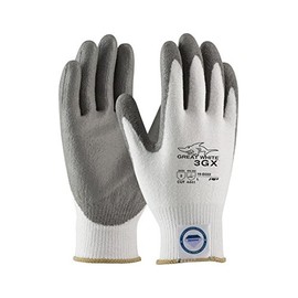 PIP Great White 3GX 19-D322 White/Gray 2XL Dyneema Cut-Resistant Gloves - EN 388 4, ANSI 3 Cut Resistance - Polyurethane Palm & Fingers Coating - 10.4 Length - 19-D322/XXL [PRICE is per PAIR]