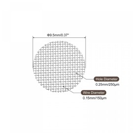 sourcing map Pipe Screen Stainless Steel Screens, 3/8 Inch (9.5mm) Diameter for Pipe Filter, Pack of 120