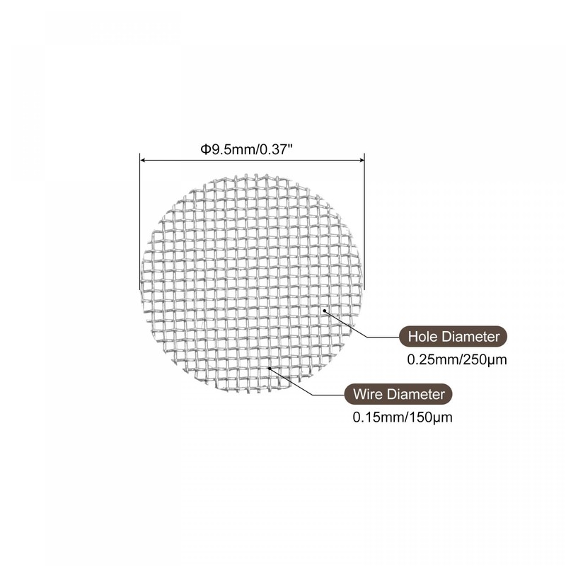 sourcing map Pipe Screen Stainless Steel Screens, 3/8 Inch (9.5mm)