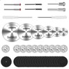 44Pcs Auxiren Cutting Wheel Kit for Rotary Tools, Mini HSS Circular Saw Blades Cutter, Resin Cutting Discs, and 545 Diamond Cut Off Wheels for Cutting Wood, Metal, Plastic, PVC, Glass, Tile, Stone