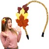 HAIMITI Fall Thanksgiving Headbands Maple Leaves Hair Accessories Sequin Yellow