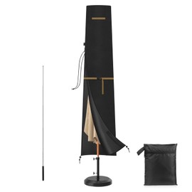 VANSHEIM Protective Cover for Parasols up to 300 cm and 400 cm Diameter, Weatherproof Cantilever Parasol, Protective Cover for Parasols with Rod, Waterproof, UV-Anti-Umbrella Cover, 275 x 45/60 cm