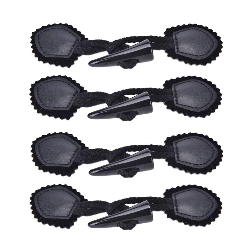 freneci 4 Pairs Leather Horn Toggle Closure Buttons Coat Jacket