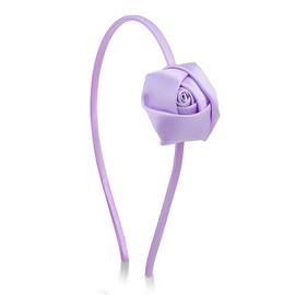 Valentine's Day Headband Delicate Rose Hairband Vintage Satin Hair Hoop Romantic Purple Rose Flower Hair Accessories for Girls Bride Christmas Valentine Wedding Engagement Birthday Gift 1Pcs