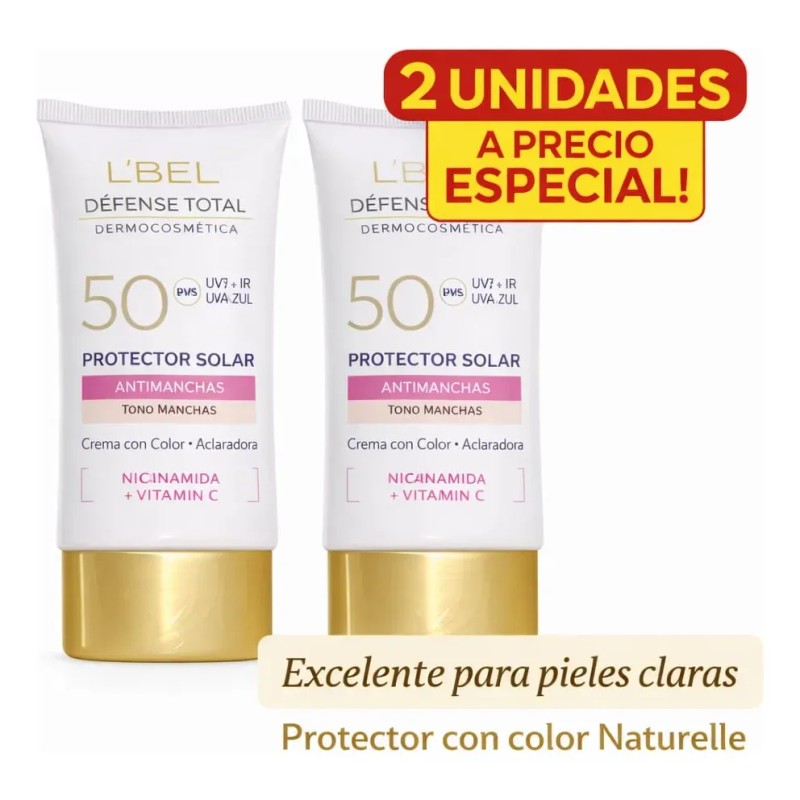 Lbel Protector Solar Spf50+ Tono Naturelle 30ml 2 Uniades