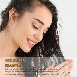 Fvquhvo Rice Water Biotin Shampoo for Hair Growth, Hair Loss and Thinning Hair, 10 Fl Oz, Natural Ingredients, Sulfate and Paraben Free, Conditioner &Haircare