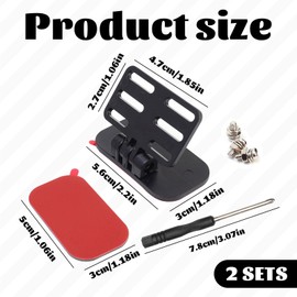 2Pcs Car Camera Mount,Universal Dash Cam Holder,Dashcam Rear Window Mount,Rear Camera Holder,Universal Dash Cam Rear Bracket