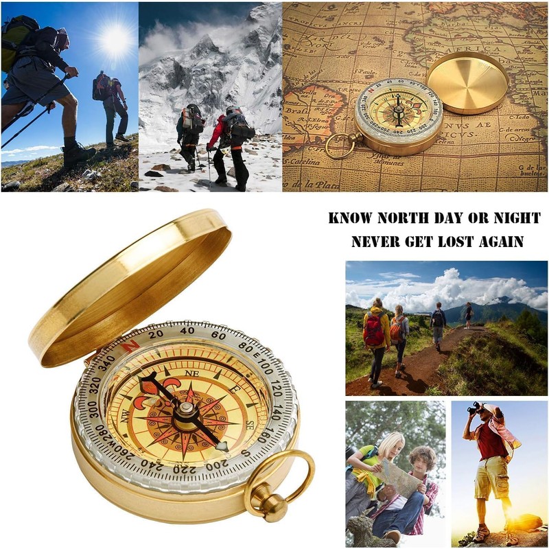 Fonyiunce Kompas, Kompas Outdoor, Portable Compass, Pocket Compass, Compass with