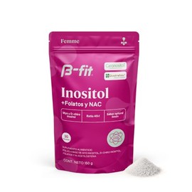 B-FIT B Myo Inositol y D Chiro Inositol - Fórmula 40:1 - Alta Biodisponibilidad -Mezcla Enriquecida con NAC y Folatos (30 porciones, Limón)