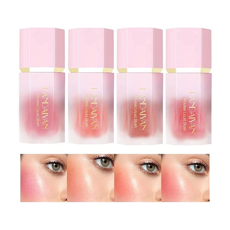 Liquid Cream Blush with Sponge Applicator Velvet Matte Blush for