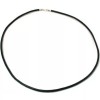 FindingKing 2 Black Leather Cord Necklaces 16" Sterling Silver Clasps