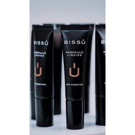 Maquillaje Liquido Alta Cobertura Bissú Tonos 12 Cajeta Quemada
