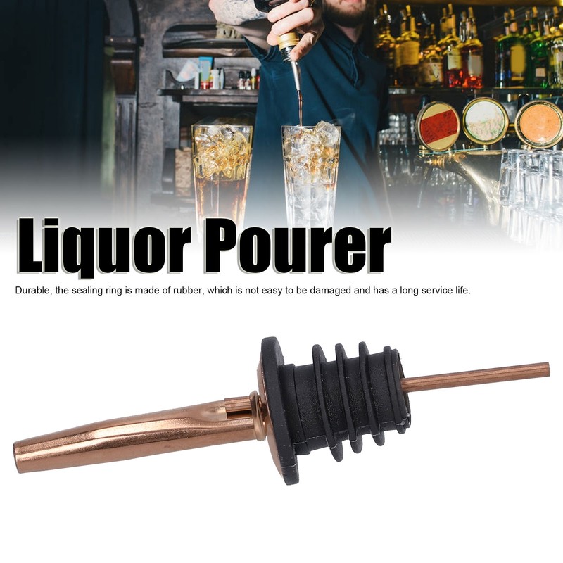 10Pcs Liquor Pourer Stainless Steel Wine Pourer Stopper Bar Tool