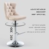 SoarFlash Velvet Bar Stool Set of 2, Adjustable Swivel Bar