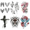 THE FANTASY Christian Grim Reaper Cross Tattoo Sticker (set001)
