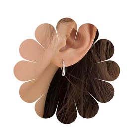 Yheakne Vintage Water Drop Earrings Silver Drop Earrings Tiny Drop Earrings Minimalist Everyday Earrings Jewellery for Women and Girls (Silver), Alloy Steel