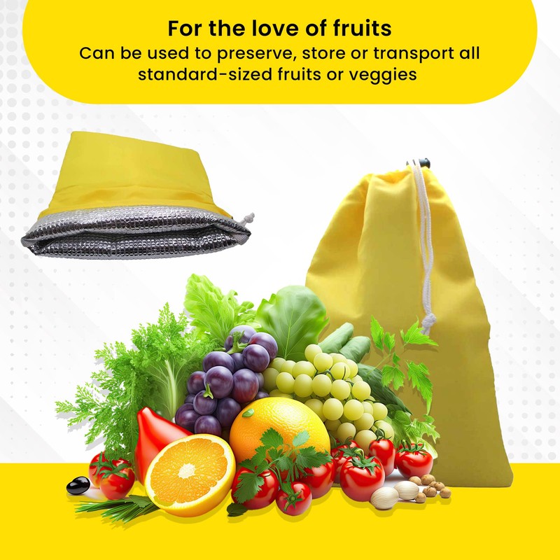 Gadgetime USA - Banana Drawstring Preserve Bag to Keep Fresh