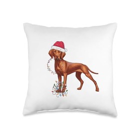 vizsla Dog christmas, vizsla mom Throw Pillow