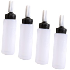VICASKY 4Pcs Refillable Squeeze Applicator Bottles for Hair Coloring Measuring Dye Bottles with Pointed Tip for Salon Home Use Durable Hairdressing Tools
