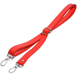 SEIYA INTERNATIONAL Shoulder Strap for Bags, Single Item, PU Leather, red hardware silver