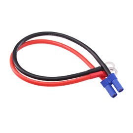 rflaueo 1pc EC5 Female to M8 O Ring Eyelet Terminal Plug Connector EC5 to O Ring Terminal Cable with 12inch 10awg Silicone Wire for RC Lipo Battery(E133-1)