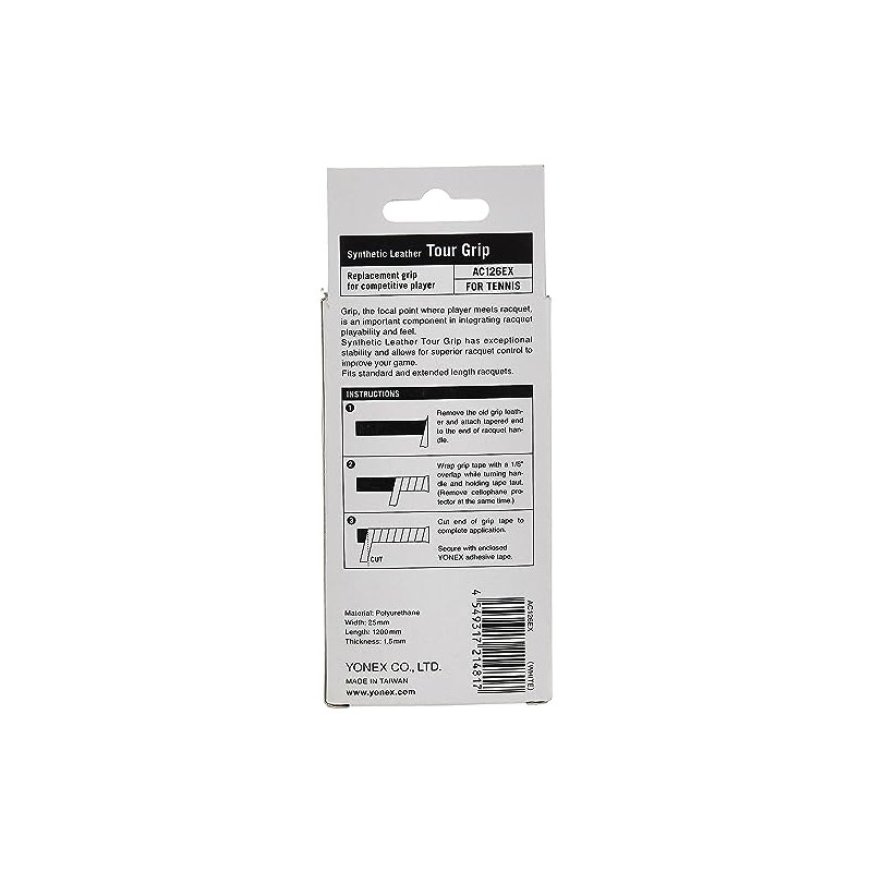 Yonex Tour Grip Tennis Replacement Grip - Super Leather Polyurethane