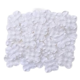 RATREE 888 Artificial Flowers 50 Pcs Handmade Mulberry Paper Patch Hydrangeas Flowers 2x2 inch Mulberry Paper Flowers Scrapbooking Wedding DIY Craft (White Color)