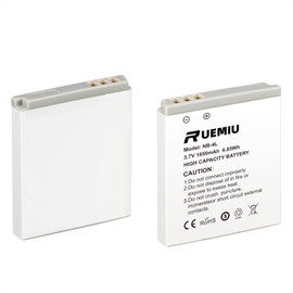 RUEMIU 2-Pack Upgraded 1850mAh NB-4L Battery for Canon