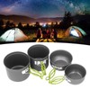 4pcs Camping Pot Kit Multi Layers Anti Scalding Design Camping