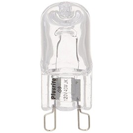 Plusrite 3416-40 Watt Halogen Light Bulb - T4 - Looped Pin G9 Base - Clear - 2,000 Life Hours - 600 Lumens - 120 Volt,
