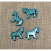 Unbranded 4 Synthetic Turquoise Gemstone Pendants, Charms Dyed Horse